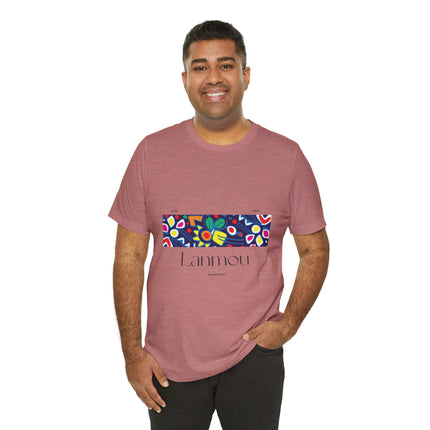 Lanmou Haitian Love T-Shirt Haitian Romance Series Unisex Premium Crewneck Vibrant Graphic Tee for Trendsetters