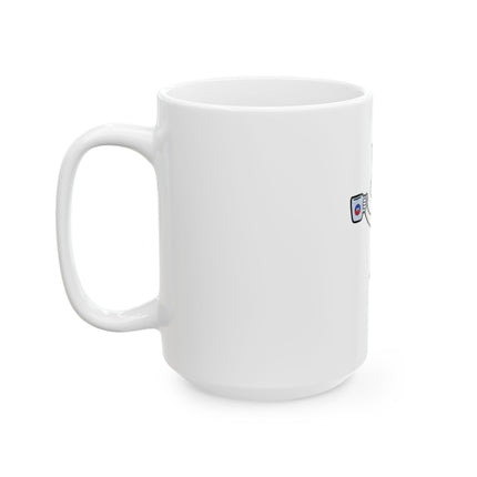 Mimi the Cat Mug - Haitian Coffee Lover Ceramic Cup - Funny Creole Design for Tea & Café Fans Ceramic Mug, (11oz, 15oz) - CreoleSizzle