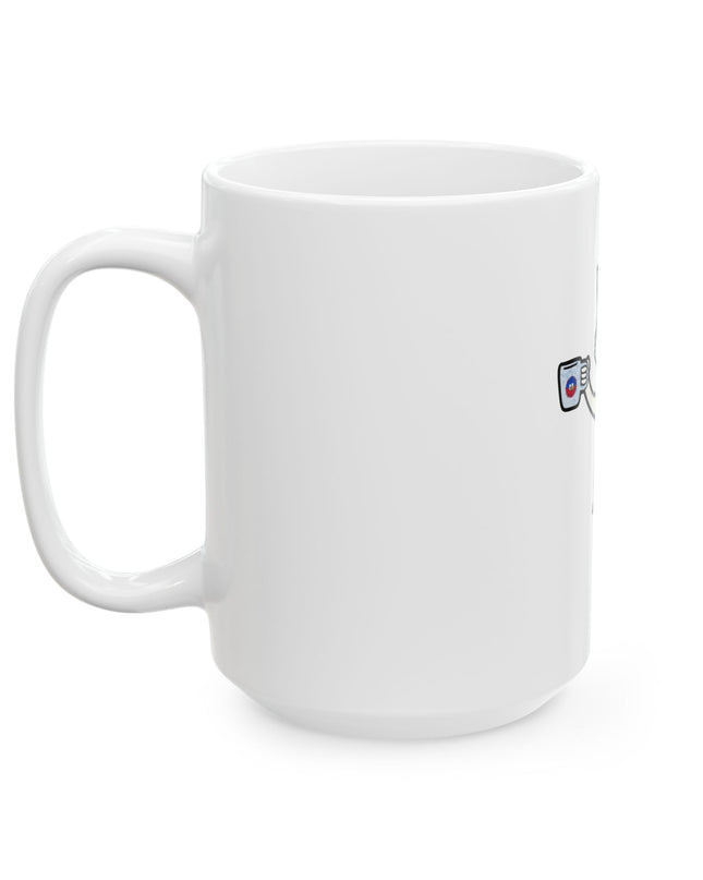 Mimi the Cat Mug - Haitian Coffee Lover Ceramic Cup - Funny Creole Design for Tea & Café Fans Ceramic Mug, (11oz, 15oz) - CreoleSizzle