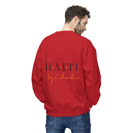 The 1804 Emblem Heritage & Freedom Crewneck Sweatshirt Haitian Pride Series Unisex Midweight Fleece