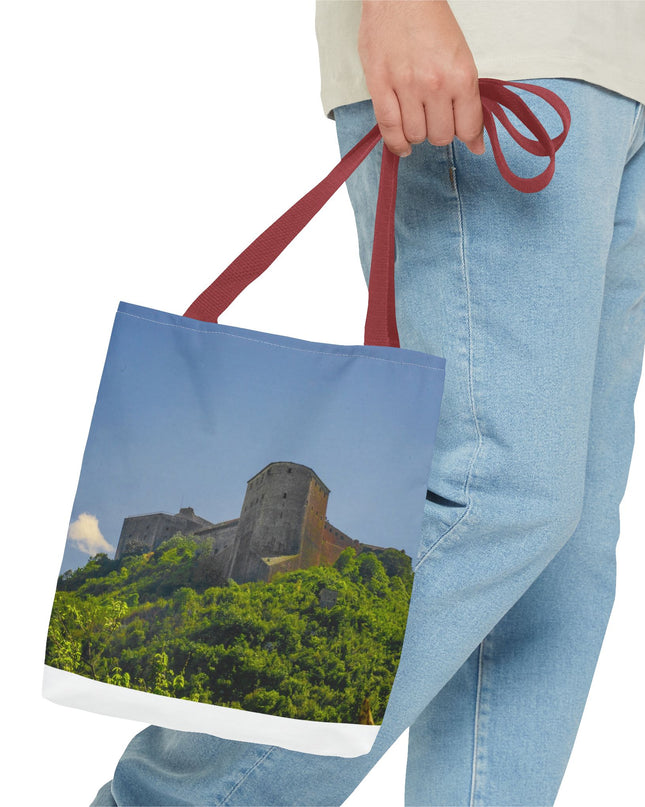 Haitian Citadelle Laferrière Tote Bag – Historical Haiti Travel Bag – Durable All-Over Print Shopping Bag - CreoleSizzle