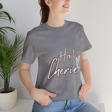 Haiti Cherie Unisex T-Shirt Celebrate Haitian Culture Soft Cotton Classic Fit Unisex Jersey T-Shirt - CreoleSizzle