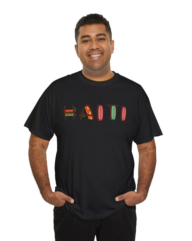 Haiti in Color Limited Heritage Drop Tee Artistic Creole Typography