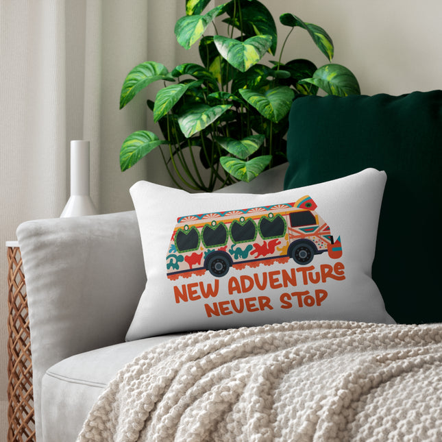 New Adventure Never Stop Tap-Tap Journey Pillow Haitian Premium Travel Spirit Design - CreoleSizzle