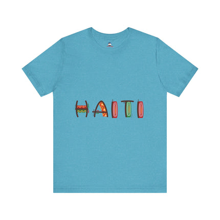 Lakou Vibes Vibrant Haiti Graphic Tee Cultural Pride Series Unisex Short Sleeve Casual Summer Outfit, Travel Souvenir
