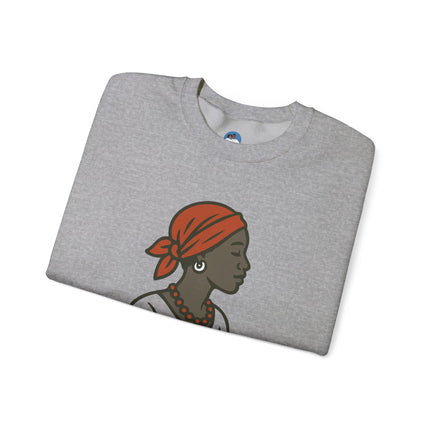 Mazè Haitian Women’s Strength Sweatshirt Cultural Empowerment Series Unisex Crewneck Sweatshirt