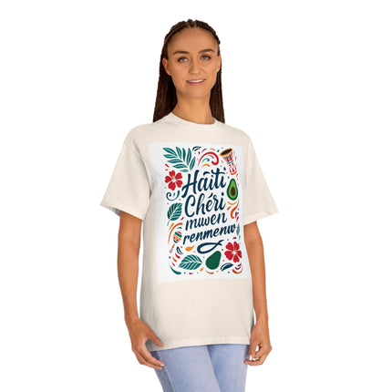 Haiti Chéri Mwen Renmenw Sweatshirt Creole Love Note Graphic Haitian Diaspora Pride Pullover Haitian Heritage Unisex Classic Tee