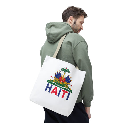 Ayiti Crayon Emblem Educational Heritage Tote Bag Diaspora Kids Edition - CreoleSizzle