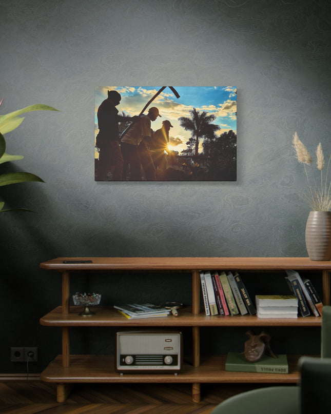 Canvas Print, Konbit Haitian Tradition Artwork, Nostalgic Home Decor, Farmers Working Together, Harvest Inspiration, Rich Land of Haiti, - CreoleSizzle