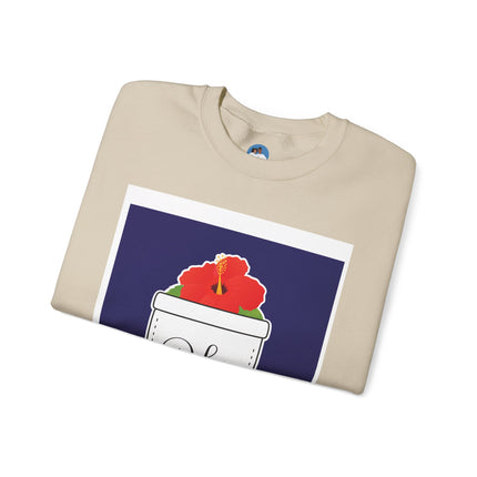 Haiti with Hibiscus Tropical Identity Sweatshirt Creole Heritage Series Unisex Premium Crewneck