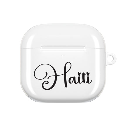 Haiti Calligraphy Minimalist Luxury Script AirPods Case Elegant Heritage Edition
