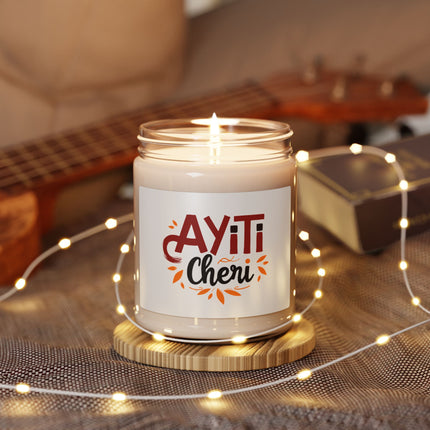 Ayiti Chéri Festive Heritage Soy Candle Beloved Haiti Design Limited Edition Cultural Keepsake