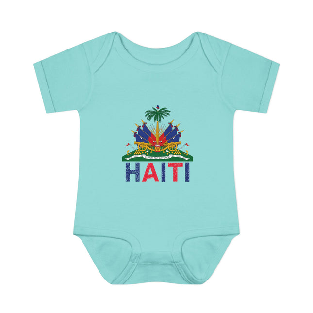 Ayiti in Crayon Haitian Pride Infant Baby Bodysuit Cultural Heritage Baby Onesie Diaspora Babywear Cute Baby Clothes