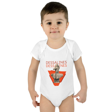 Infant Bodysuit Dessalines Statue Design Bold Heritage Apparel for Babies Cultural Pride Baby Clothes & Unique Gift