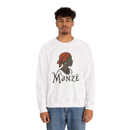 Mazè Haitian Women’s Strength Sweatshirt Cultural Empowerment Series Unisex Crewneck Sweatshirt