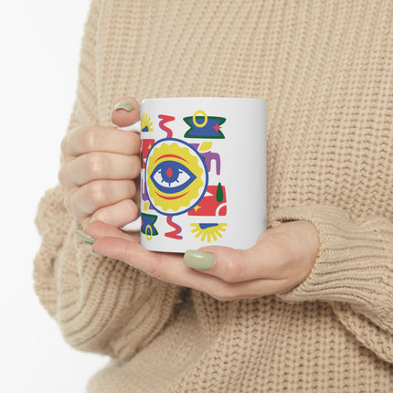 The Eye of the Ancestors Limited Edition Afro Haitian Spiritual Protection Ceramic Mug - CreoleSizzle