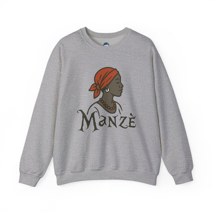 Mazè Haitian Women’s Strength Sweatshirt Cultural Empowerment Series Unisex Crewneck Sweatshirt