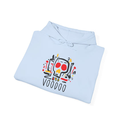 Sacred Rebel Vodou Skull Power Hoodie Afro-Haitian Heritage Series Unisex Heavy Blend Sweatshirt