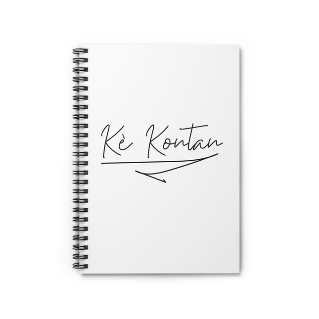 Kè Kontan Gratitude Journal A Notebook for Joy And Contentment Minimalist Creole Spiral Notebook