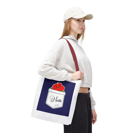 Hibiscus Haiti Limited Edition Heritage Tote Bag Tropical Elegance Design - CreoleSizzle