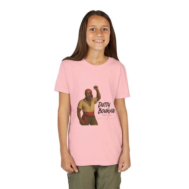 Dutty Boukman Youth Tee Haitian Revolution Tribute Inspirational Kids T-Shirt Black History Apparel