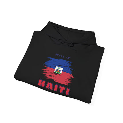 Made in Haiti Hoodie – Haitian Flag Unisex Heavy Blend Sweatshirt – Cozy Cultural Apparel - CreoleSizzle