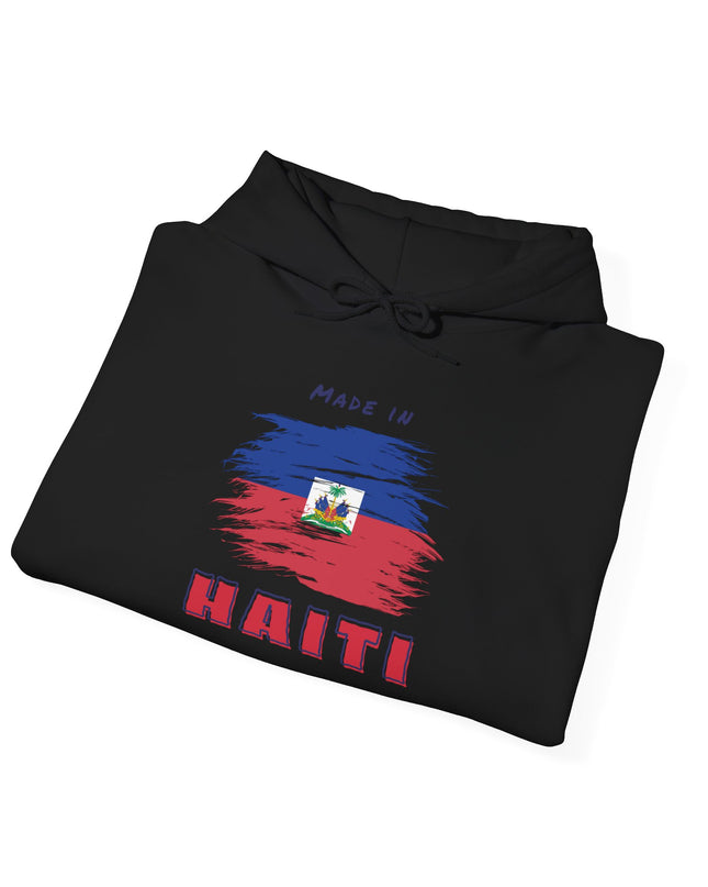 Made in Haiti Hoodie – Haitian Flag Unisex Heavy Blend Sweatshirt – Cozy Cultural Apparel - CreoleSizzle