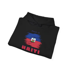 Made in Haiti Hoodie – Haitian Flag Unisex Heavy Blend Sweatshirt – Cozy Cultural Apparel