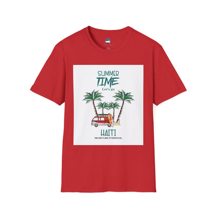 Summer Time in Haiti Sweatshirt Tropical Palm & Surf Van Graphic Caribbean Vibes Pullover Beach Life Travel & Vacation Vibes T-Shirt