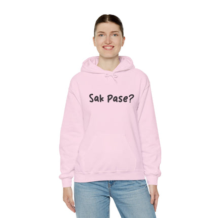 Sak Pasè? Haitian Greeting Hoodie Cultural Streetwear Unisex Premium Hooded Sweatshirt Caribbean Pride Series