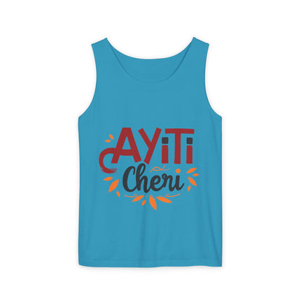 Ayiti Chéri Tank Top Haitian Heritage Unisex Summer Shirt Cultural Festival Wear Caribbean Pride Vacation Outfit