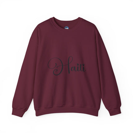 Haiti in Script Stylish Haiti Crewneck Sweatshirt Limited Artist Edition | Heritage Apparel