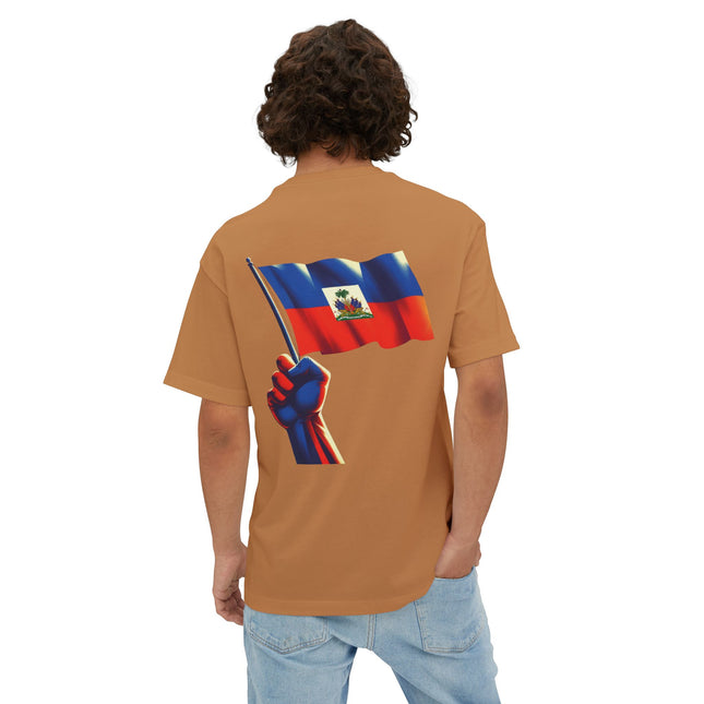 The Liberation Fist Haitian Heritage Oversized Tee Unisex Boxy Fit Cultural Pride Series, Comfortable Graphic Tee