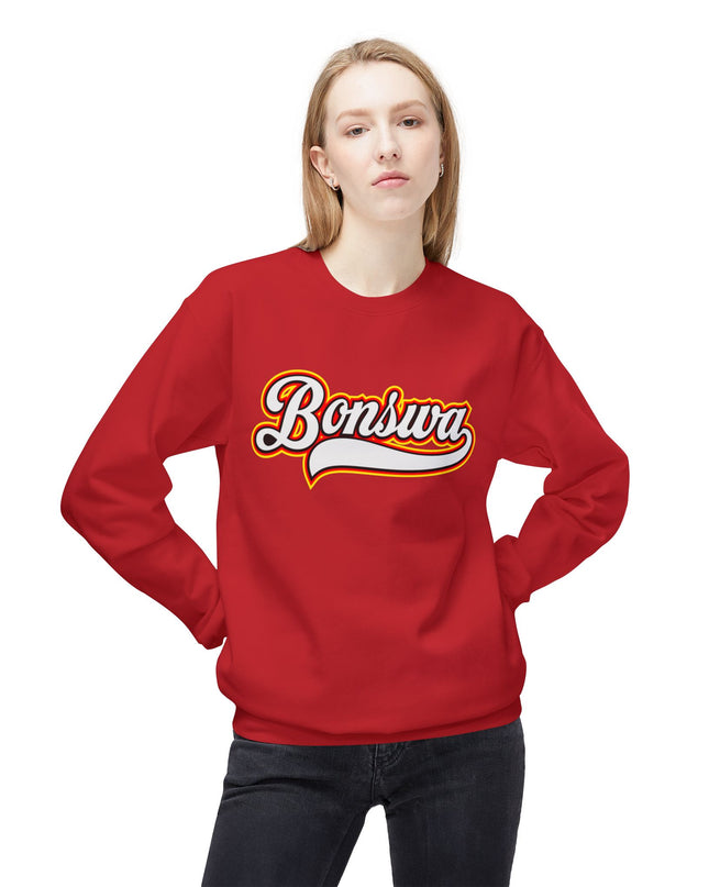 Exclusive Bonswa Sweatshirt Embracing Haitian Greetings with Style Unisex Midweight Softstyle Fleece Crewneck Sweatshirt - CreoleSizzle