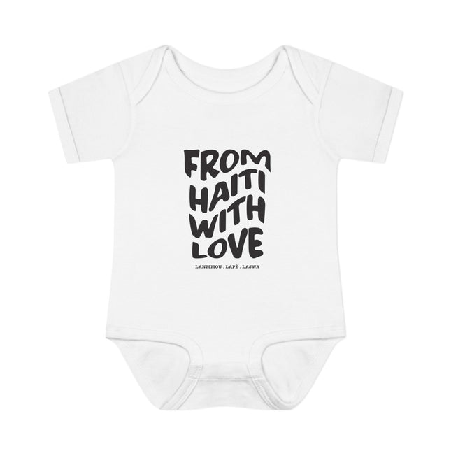 From Haiti With Love Infant Bodysuit Heritage Baby Apparel Premium Newborn Outfit Newborn Baby Clothing