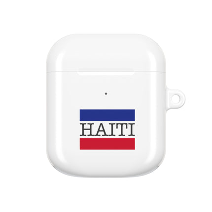 Haitian Flag and Name Minimalist National Pride AirPods Case Everyday Heritage Edition