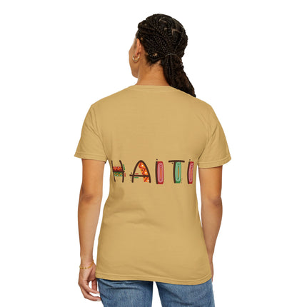 Lakou Vibrance Cultural Pride T-Shirt Haiti Heritage Collection  Unisex Garment-Dyed Tee Haitian Street Vibes Graphic on Back