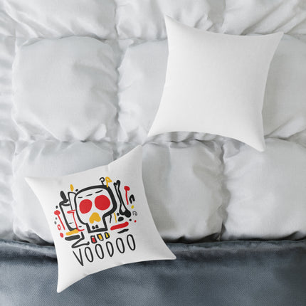 Haitian Vodou Spirit Art Pillow Afro-Caribbean Skull Graphic Bold Limited Ritual Collection - CreoleSizzle