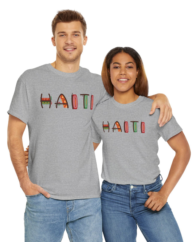 Haiti in Color Limited Heritage Drop Tee Artistic Creole Typography