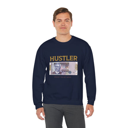 Haitian Hustler Crewneck Sweatshirt Unisex Entrepreneur Streetwear Bold Banknote Graphic Pullover