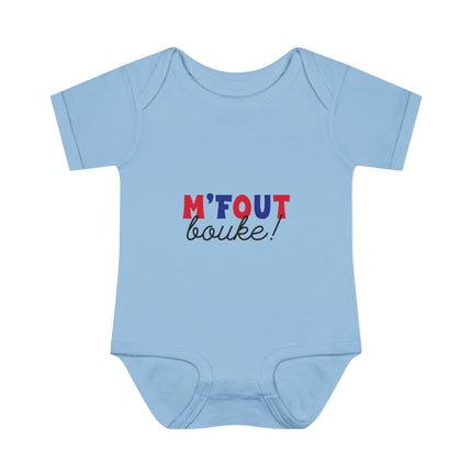 M'FOUT Bouke!™ Baby Bodysuit Creole Humor for Little Trendsetters Ultra-Soft Infant Onesie Perfect Baby Shower Gift