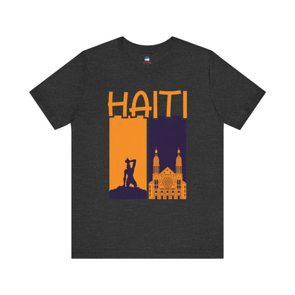Faith & Freedom Dual Icon Tee Haitian Heritage Series Unisex Premium Jersey Haiti Graphic Tee
