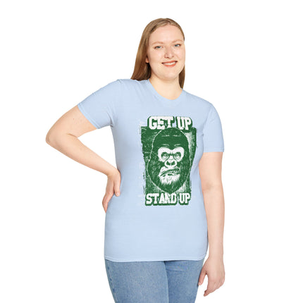 Get Up Stand Up Gorilla Graphic Tee, A bold reminder to rise, reset, and stand strong no matter what life throws at you.