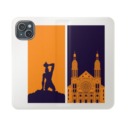 Ayiti Soulscape Marron And Cathedral Mirrored Flip Case for iPhone Edition Symbol of Dual Heritage