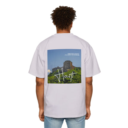 The Citadelle Spirit Tee Oversized Haitian Heritage Statement Shirt Men’s Premium Streetwear, Graphic Tee Haitian Street Vibes Graphic on Back