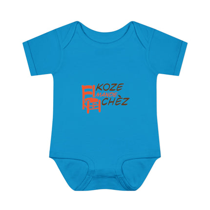 Kozi Madchèz Creole Charm Baby Bodysuit Haitian Culture Series  Infant & Toddler Wear Stylish Baby Clothes