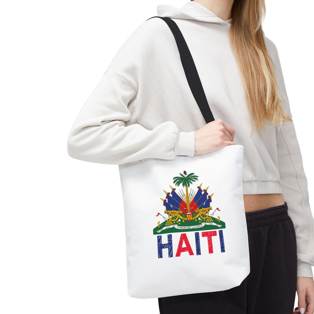 Ayiti Crayon Emblem Educational Heritage Tote Bag Diaspora Kids Edition - CreoleSizzle