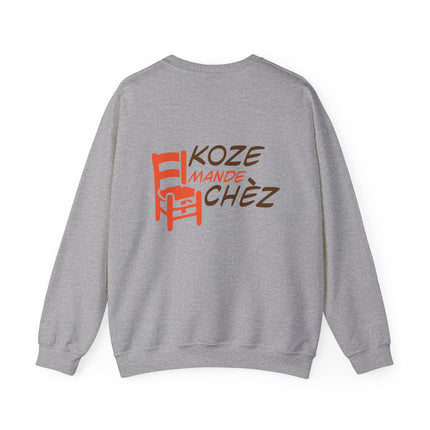 Kozi Madchèz Witty Haitian Saying Crewneck Sweatshirt Unisex Heavy Blend Cozy Home & Casual Wear