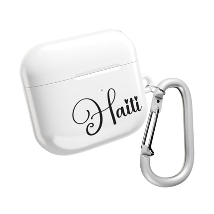Haiti Calligraphy Minimalist Luxury Script AirPods Case Elegant Heritage Edition