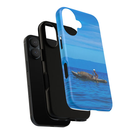 Haitian Fisherman Phone Case – Coastal Art Design – Durable, Stylish Caribbean Inspired Case - CreoleSizzle